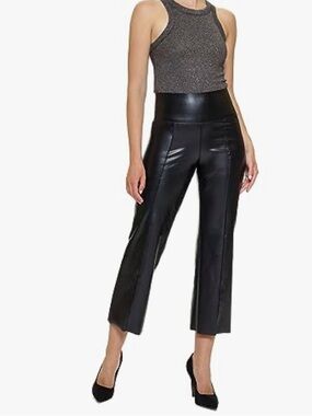 HUE  Faux Leather Legging with Tummy Control